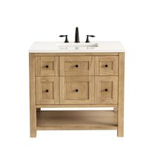 Load image into Gallery viewer, Breckenridge 36&quot; Single Vanity, Light Natural Oak w/ 3CM White Zeus Top James Martin Vanities