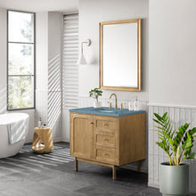 Load image into Gallery viewer, Laurent 36&quot; Single Vanity, Light Natural Oak w/ 3CM Cala Blue Top James Martin Vanities