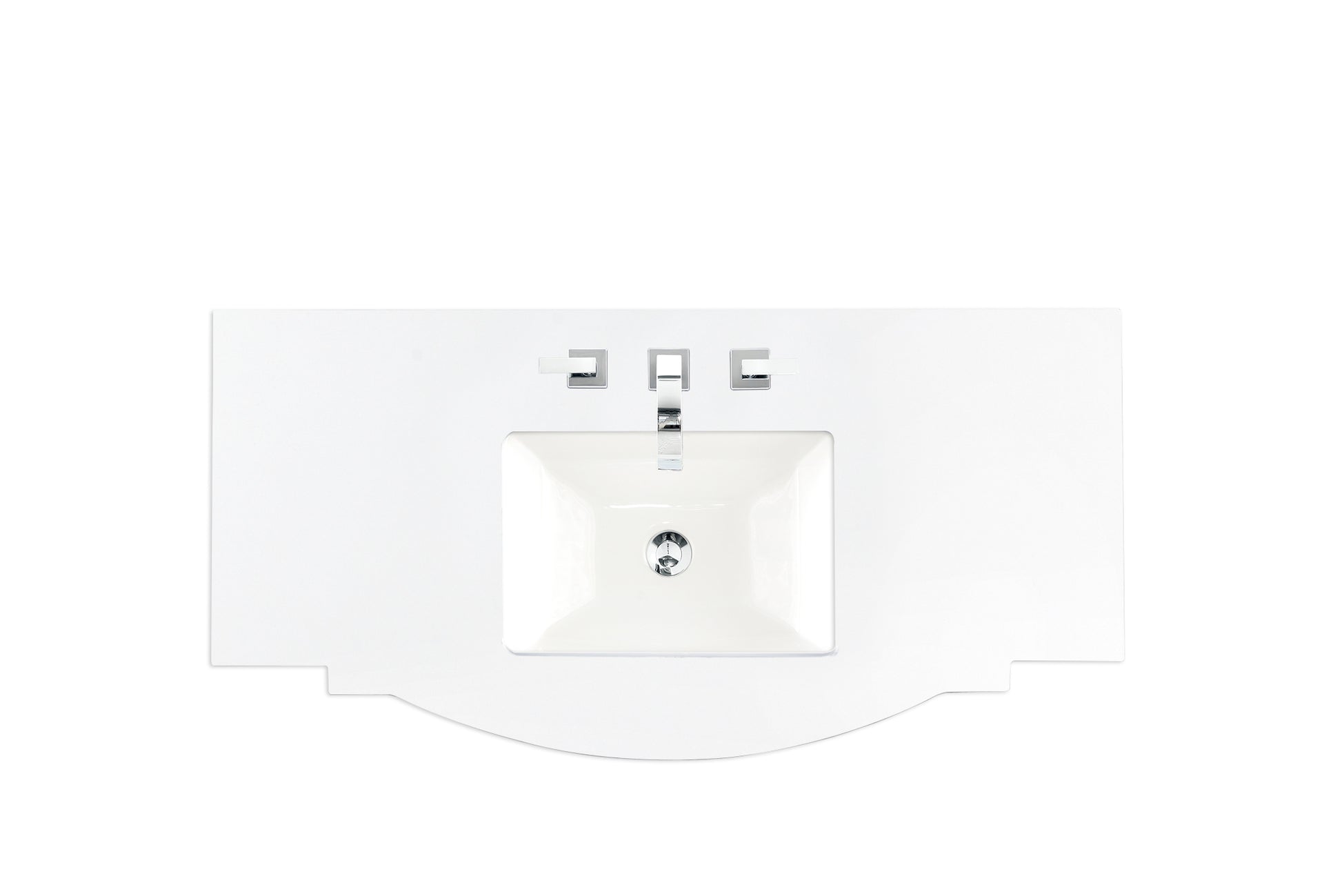 46" Single Top, 3 CM Silestone Classic White Quartz James Martin