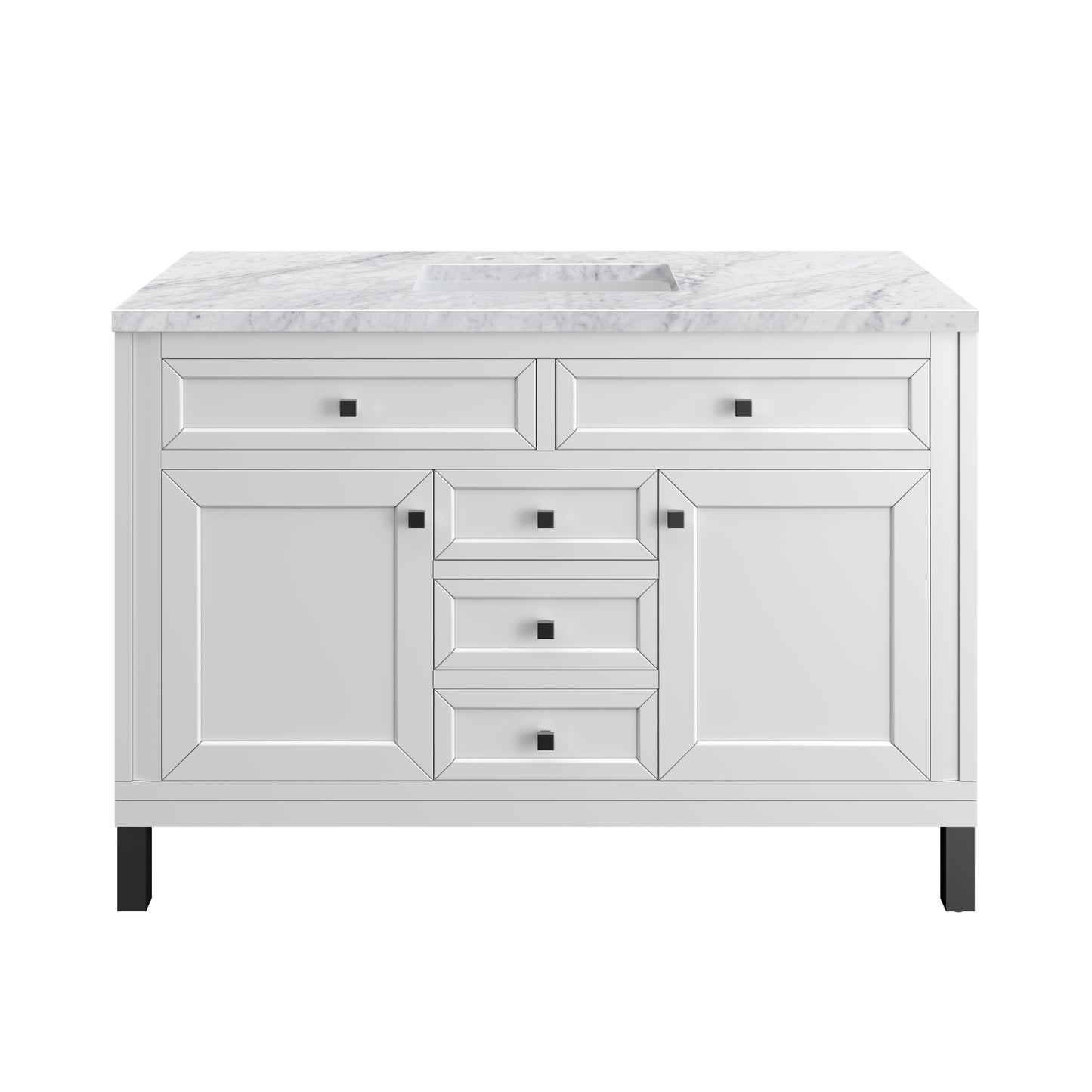 Part: Chicago Knobs and Legs Set for V48" in Matte Black James Martin Vanities