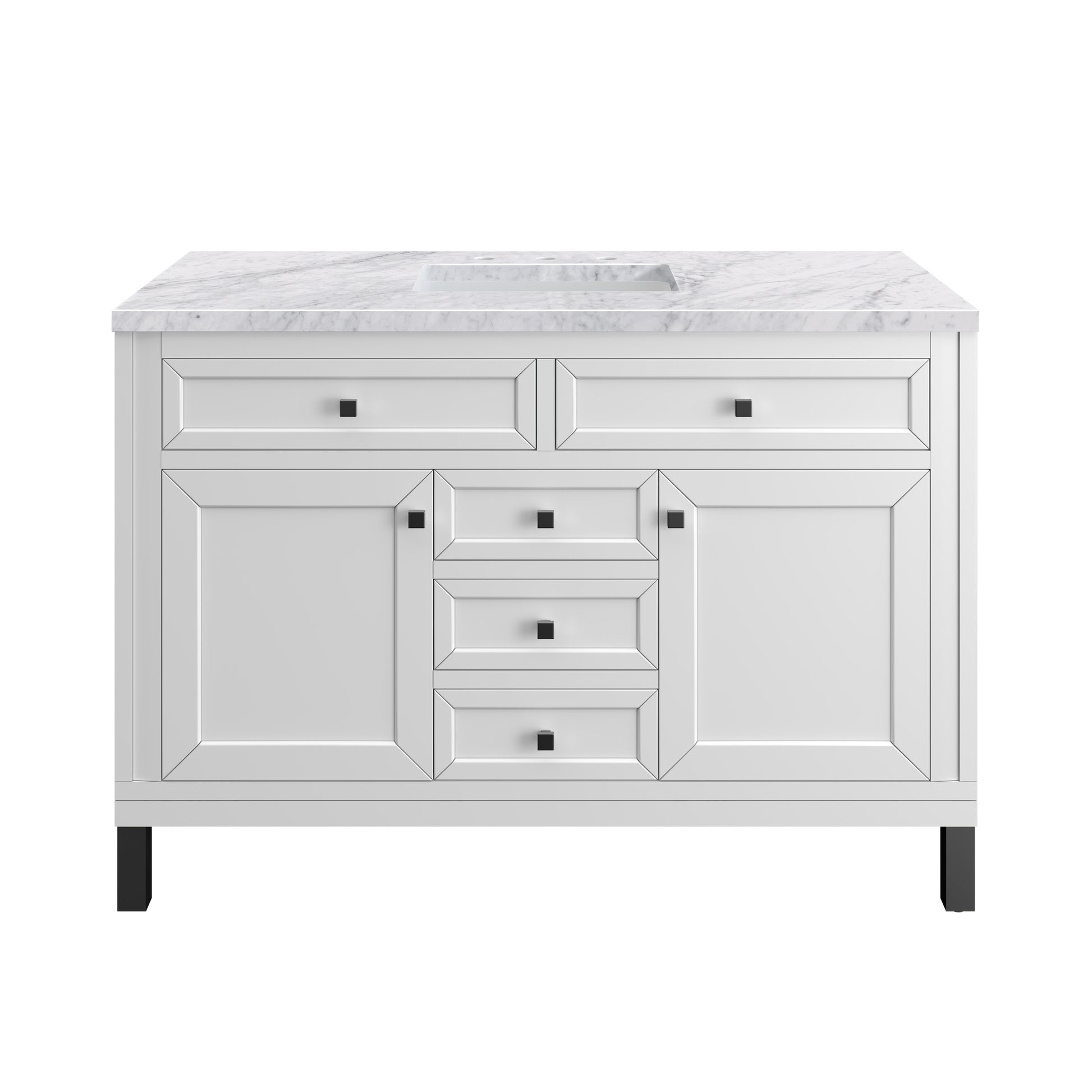Part: Chicago Knobs and Legs Set for V48" in Matte Black James Martin Vanities