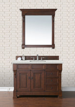 Load image into Gallery viewer, Brookfield 48&quot; Single Vanity, Warm Cherry w/ 3 CM Eternal Jasmine Pearl Quartz Top James Martin Vanities