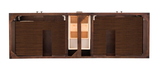 Addison 72" Double Vanity Cabinet, Mid Century Acacia James Martin Vanities