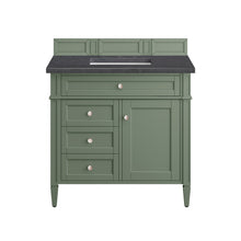 Load image into Gallery viewer, Brittany 36&quot; Single Vanity, Smokey Celadon w/ 3CM Charcoal Soapstone Top James Martin Vanities