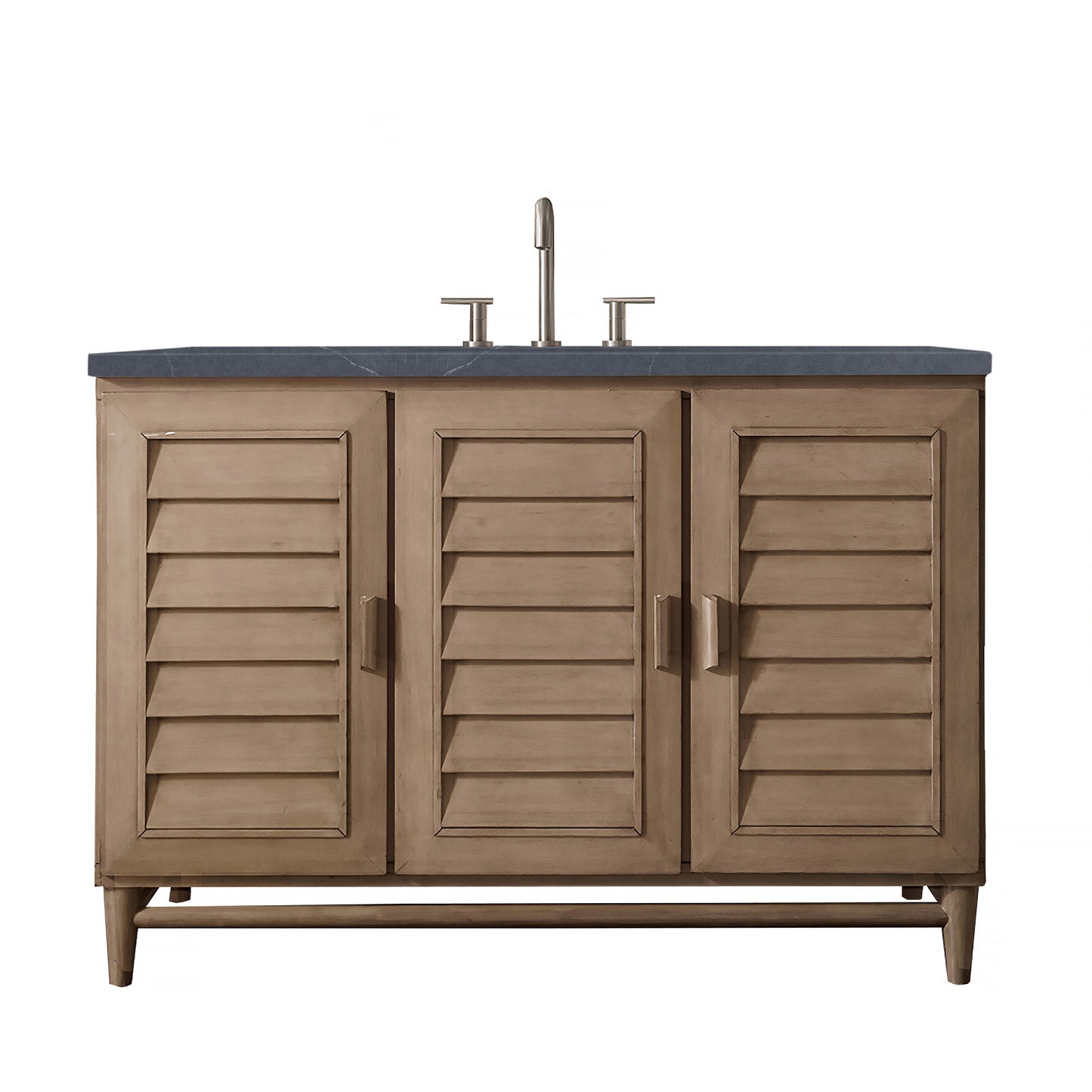 Portland 48" Single Vanity Whitewashed Walnut, w/ 3 CM Charcoal Soapstone Quartz Top James Martin Vanities