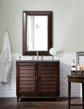 Load image into Gallery viewer, Portland 36&quot; Single Vanity, Burnished Mahogany, w/ 3 CM Charcoal Soapstone Quartz Top James Martin Vanities