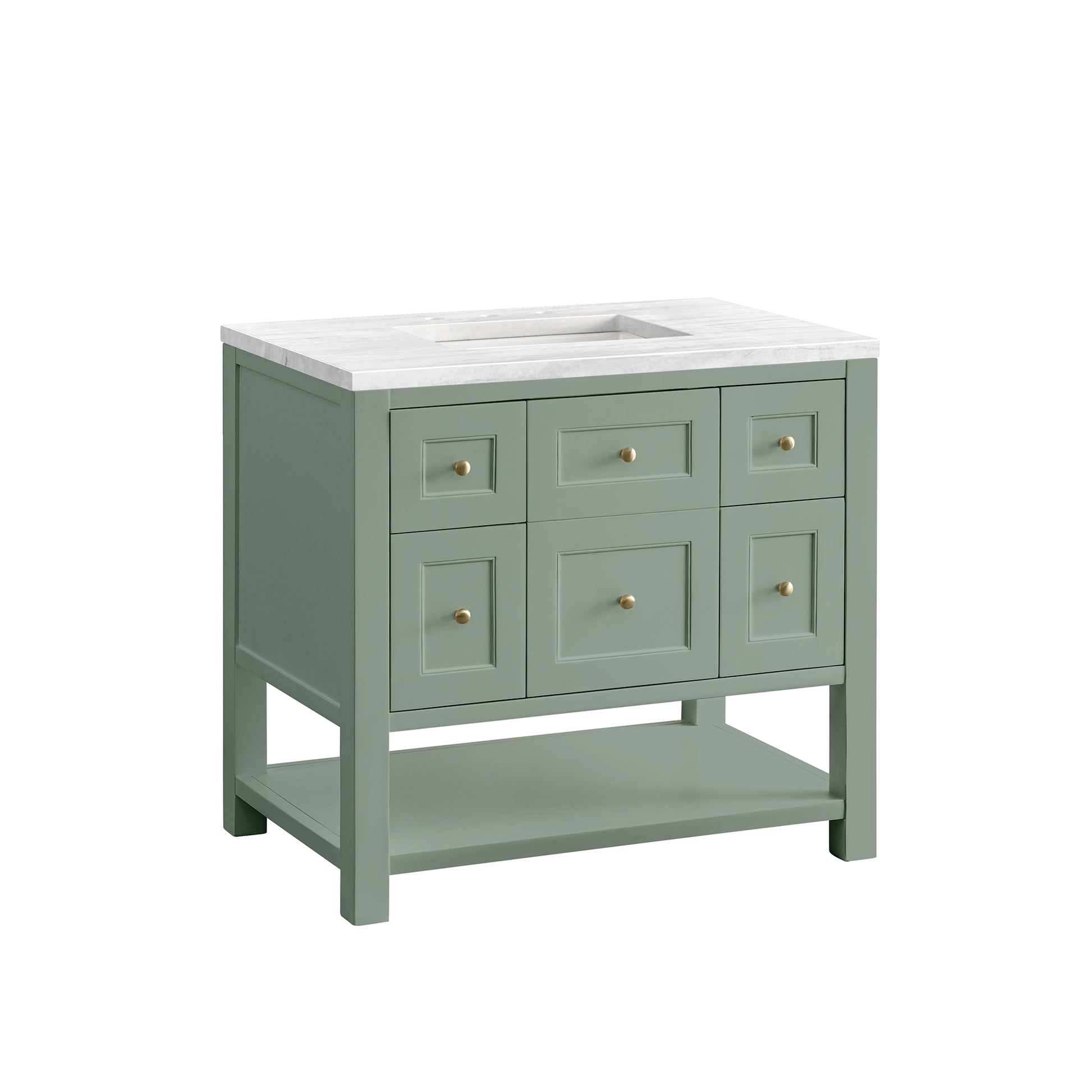 Bathroom Vanities Outlet Atlanta Renovate for LessBreckenridge 36" Single Vanity, Smokey Celadon w/ 3CM Arctic Fall Top