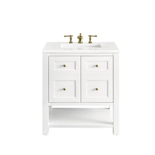 Load image into Gallery viewer, Breckenridge 30&quot; Single Vanity, Bright White w/ 3CM White Zeus Top James Martin Vanities