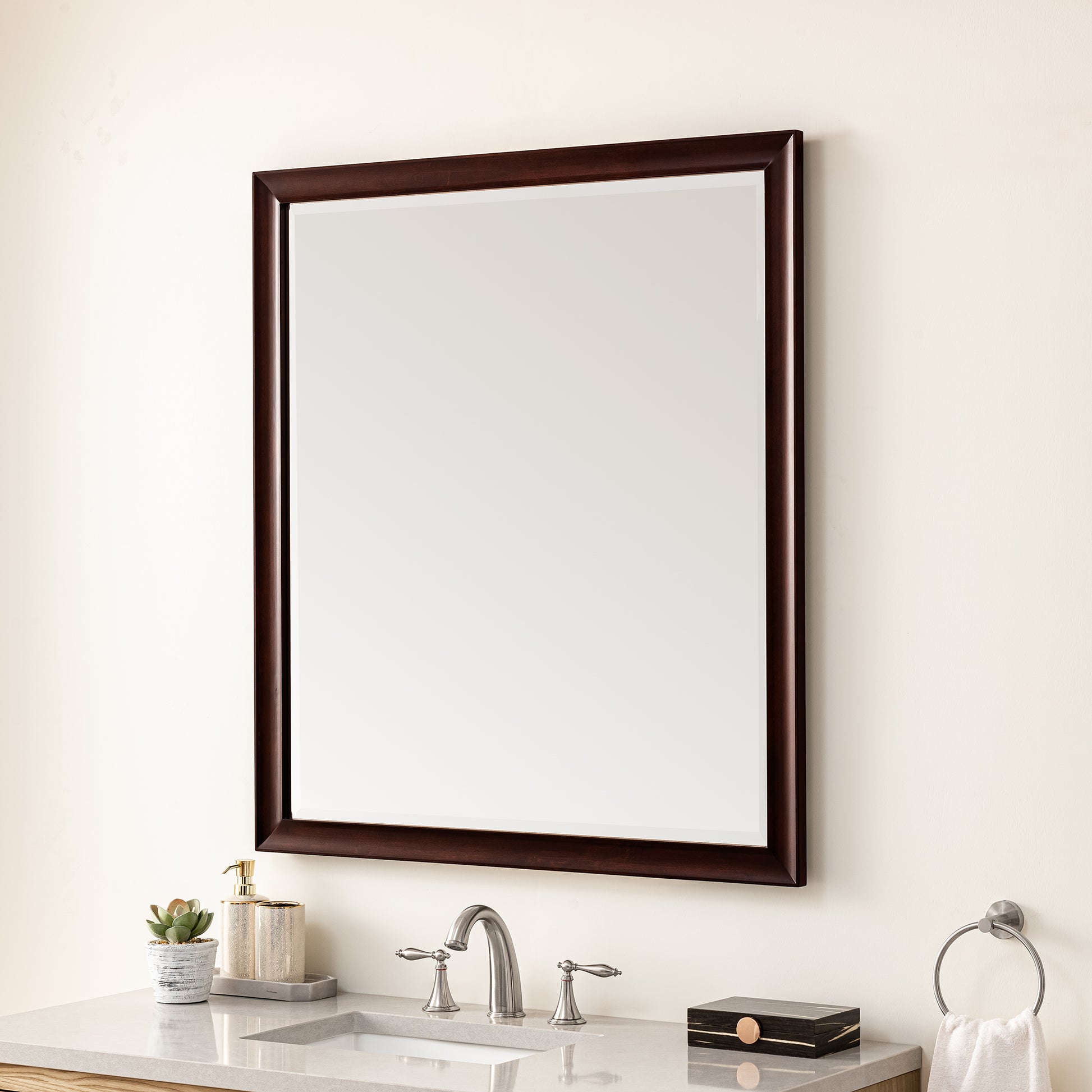 Glenbrooke 36" Mirror, Burnished Mahogany James Martin Vanities