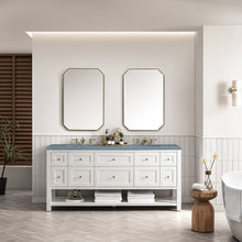 Load image into Gallery viewer, Breckenridge 72&quot; Double Vanity, Bright White w/ 3CM Cala Blue Top James Martin Vanities