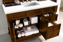 Load image into Gallery viewer, Brookfield 48&quot; Country Oak Single Vanity  w/ 3 CM Classic White Quartz Top James Martin