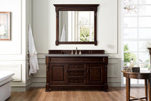 Load image into Gallery viewer, Brookfield 60&quot; Single Vanity, Burnished Mahogany w/ 3 CM Grey Expo Quartz Top James Martin Vanities