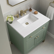 Load image into Gallery viewer, Bathroom Vanities Outlet Atlanta Renovate for LessChicago 30&quot; Single Vanity, Smokey Celadon w/ 3CM White Zeus Top