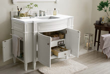 Load image into Gallery viewer, Brittany 46&quot; Single Vanity, Bright White w/ 3 CM White Zeus Quartz Top James Martin Vanities