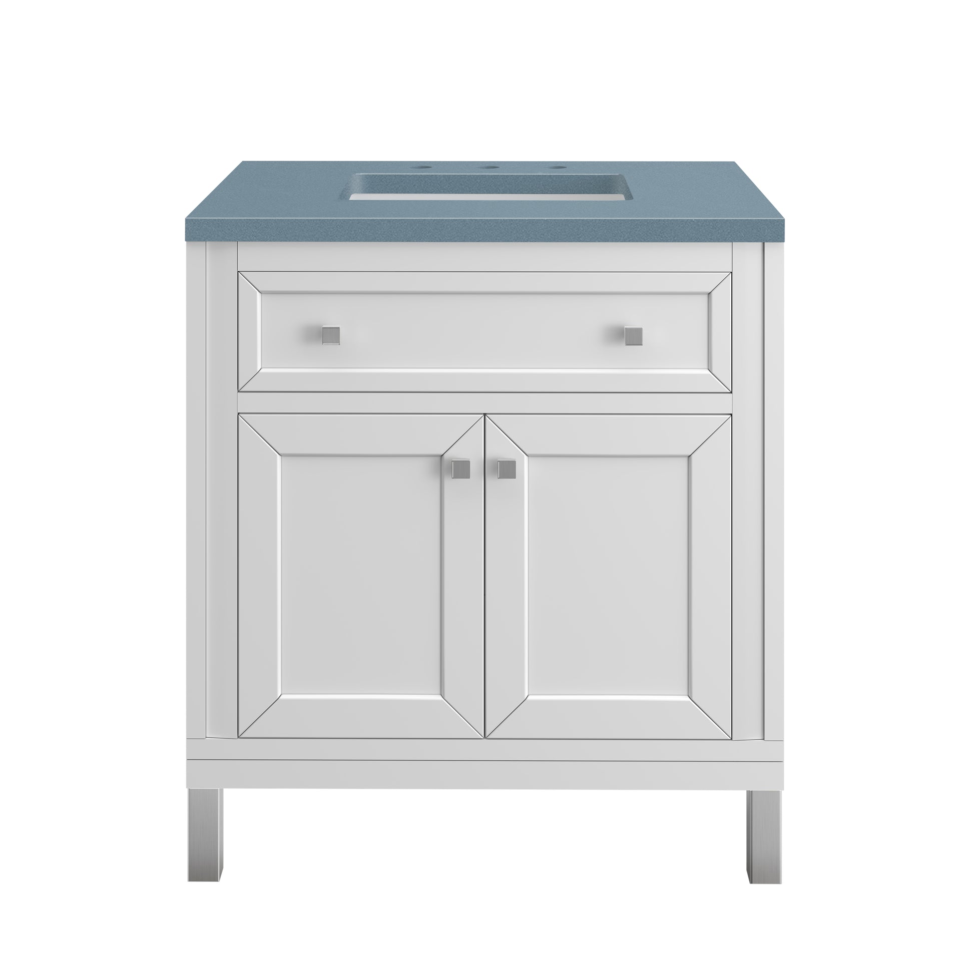 Part: Chicago Knobs and Legs Set for V30" and V36" in Brushed Nickel James Martin Vanities