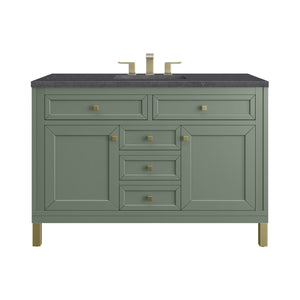 Chicago 48" Single Vanity, Smokey Celadon w/ 3CM Charcoal Soapstone Top James Martin Vanities