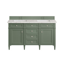 Load image into Gallery viewer, Brittany 60&quot; Double Vanity, Smokey Celadon w/ 3CM Eternal Jasmine Pearl Top James Martin Vanities