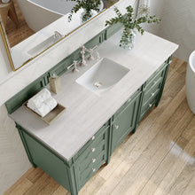 Load image into Gallery viewer, Bathroom Vanities Outlet Atlanta Renovate for LessBrittany 60&quot; Single Vanity, Smokey Celadon w/ 3CM Arctic Fall Top