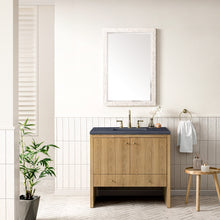 Load image into Gallery viewer, Hudson 36&quot; Single Vanity, Light Natural Oak w/ 3CM Charcoal Soapstone Top James Martin Vanities
