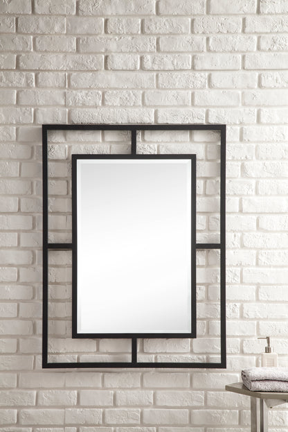 Boston 30" Rectangular Mirror, Matte black James Martin Vanities