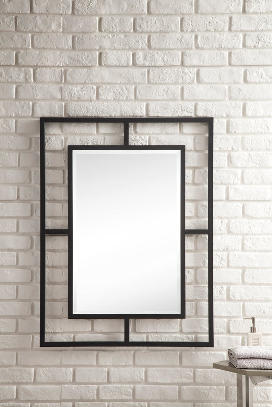 Boston 30" Rectangular Mirror, Matte black James Martin Vanities
