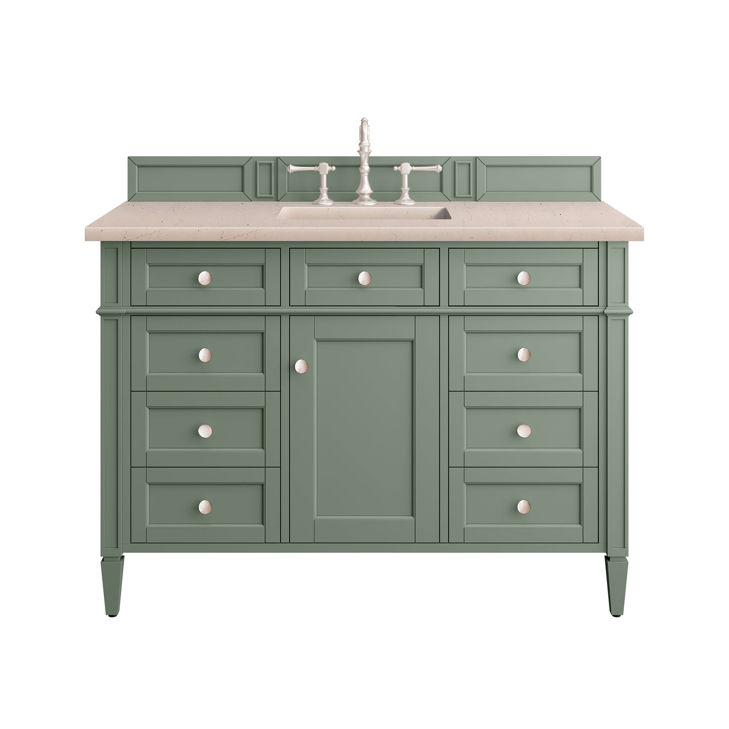 Brittany 48" Single Vanity, Smokey Celadon w/ 3CM Eternal Marfil Top James Martin Vanities