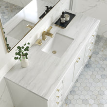 Load image into Gallery viewer, Chicago 60&quot; Single Vanity, Glossy White w/ 3CM Arctic Fall Top James Martin Vanities