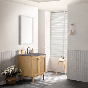 Bathroom Vanities Outlet Atlanta Renovate for LessLaurent 30" Single Vanity, Light Natural Oak w/ 3CM Grey Expo Top