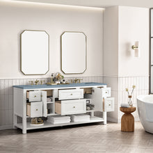 Load image into Gallery viewer, Breckenridge 72&quot; Double Vanity, Bright White w/ 3CM Cala Blue Top James Martin Vanities