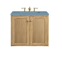 Load image into Gallery viewer, Laurent 30&quot; Single Vanity, Light Natural Oak w/ 3CM Cala Blue Top James Martin Vanities