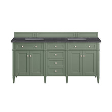 Load image into Gallery viewer, Brittany 72&quot; Double Vanity, Smokey Celadon w/ 3CM Charcoal Soapstone Top James Martin Vanities