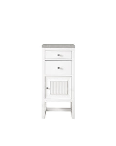 Athens 15" Cabinet w/ Drawers & Door, Glossy White w/ 3 CM Eternal Serena Top James Martin Vanities