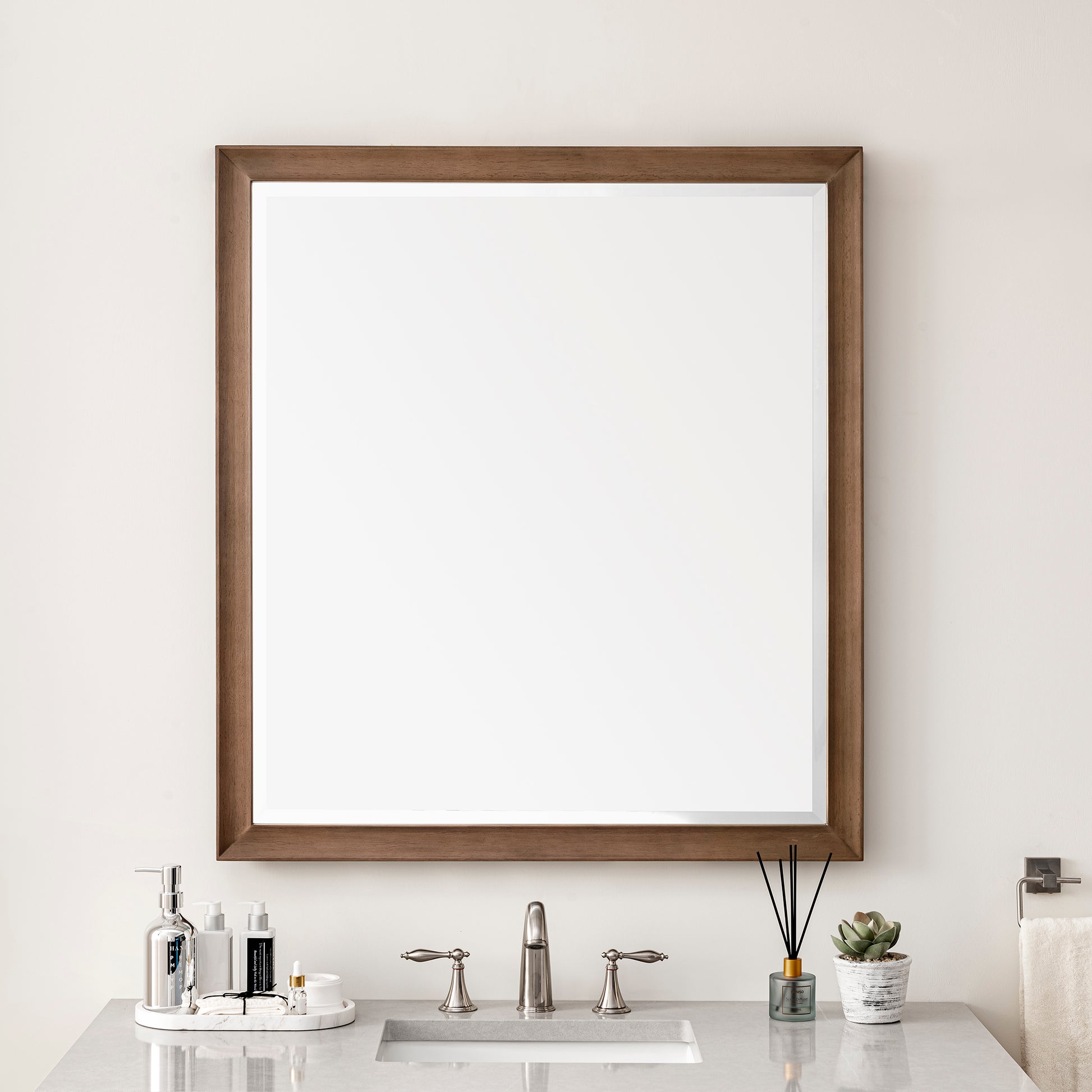 Glenbrooke 36" Mirror, Whitewashed Walnut James Martin Vanities