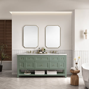 Breckenridge 72" Double Vanity, Smokey Celadon James Martin Vanities