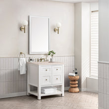 Load image into Gallery viewer, Breckenridge 30&quot; Single Vanity, Bright White w/ 3CM Eternal Marfil Top James Martin Vanities