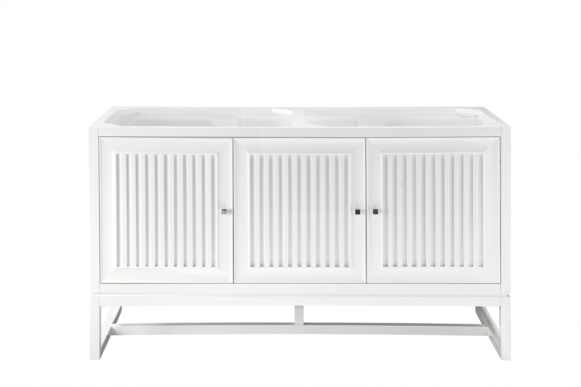Athens 60" Double Vanity Cabinet, Glossy White James Martin Vanities