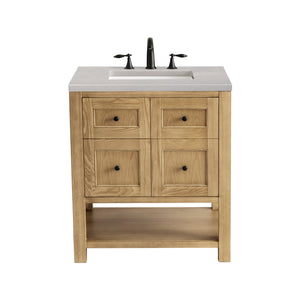 Breckenridge 30" Single Vanity, Light Natural Oak w/ 3CM Eternal Serena Top James Martin Vanities