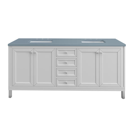 Part: Chicago Knobs and Legs Set for V72"  in Brushed Nickel James Martin Vanities