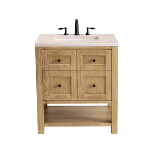 Breckenridge 30" Single Vanity, Light Natural Oak w/ 3CM Eternal Marfil Top James Martin Vanities