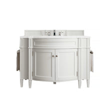 Load image into Gallery viewer, Brittany 46&quot; Single Vanity, Bright White w/ 3 CM White Zeus Quartz Top James Martin Vanities