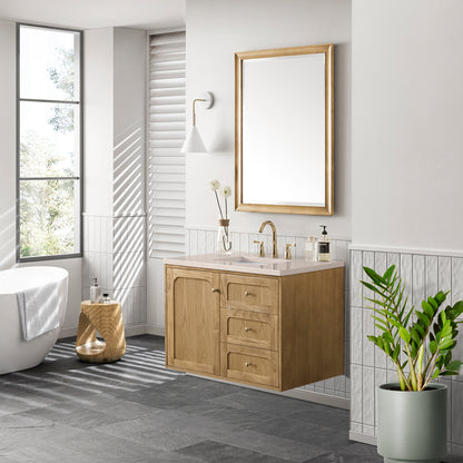 Bathroom Vanities Outlet Atlanta Renovate for LessLaurent 36" Single Vanity, Light Natural Oak w/ 3CM Eternal Marfil Top