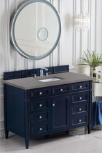 Load image into Gallery viewer, Brittany 48&quot; Victory Blue Single Vanity w/ 3 CM Grey Expo Quartz Top James Martin Vanities