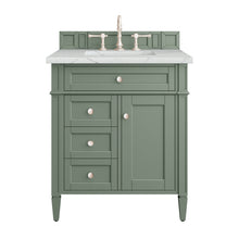 Load image into Gallery viewer, Brittany 30&quot; Single Vanity, Smokey Celadon w/ 3CM Ethereal Noctis Top James Martin Vanities