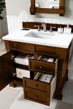 Load image into Gallery viewer, Bathroom Vanities Outlet Atlanta Renovate for LessBrookfield 36&quot; Single Vanity, Country Oak w/ 3 CM White Zeus Quartz Top