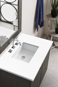 Metropolitan 36" Single Vanity, Silver Oak, w/ 3 CM White Zeus Quartz Top James Martin Vanities