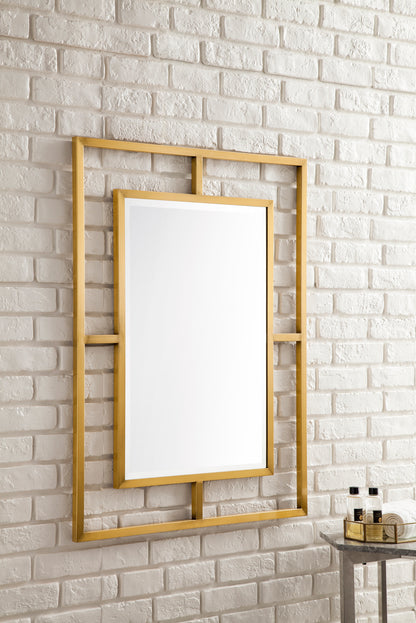 Boston 30" Rectangular Mirror, Radiant Gold James Martin Vanities