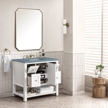 Load image into Gallery viewer, Breckenridge 36&quot; Single Vanity, Bright White w/ 3CM Cala Blue Top James Martin Vanities