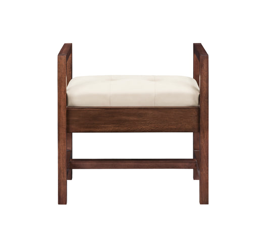 Addison 24.5" Upholsted Bench, Mid Century Acacia James Martin Vanities