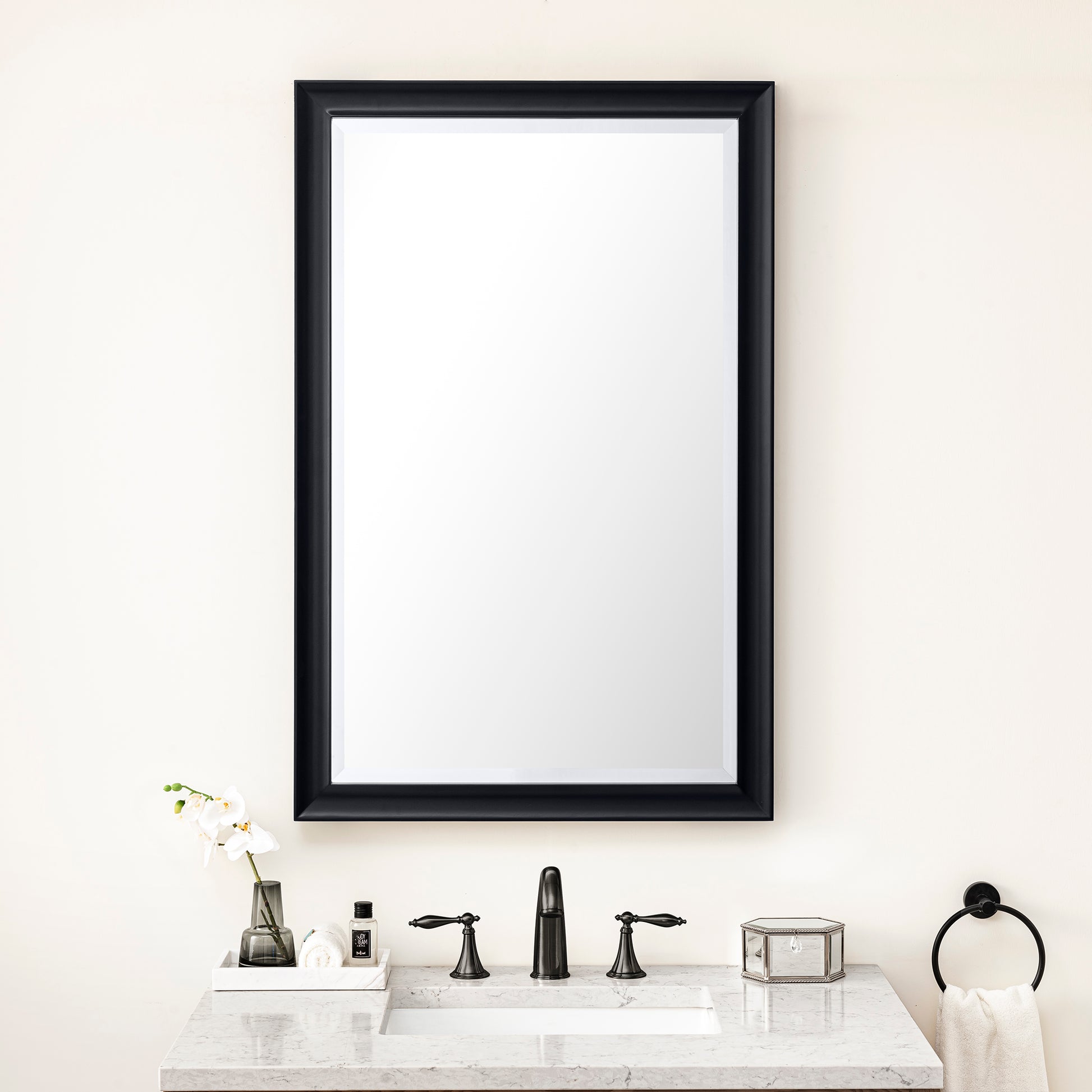 Glenbrooke 26" Mirror, Black Onyx James Martin Vanities