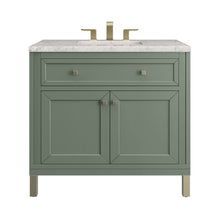 Load image into Gallery viewer, Chicago 36&quot; Single Vanity, Smokey Celadon w/ 3CM Eternal Jasmine Pearl Top James Martin Vanities